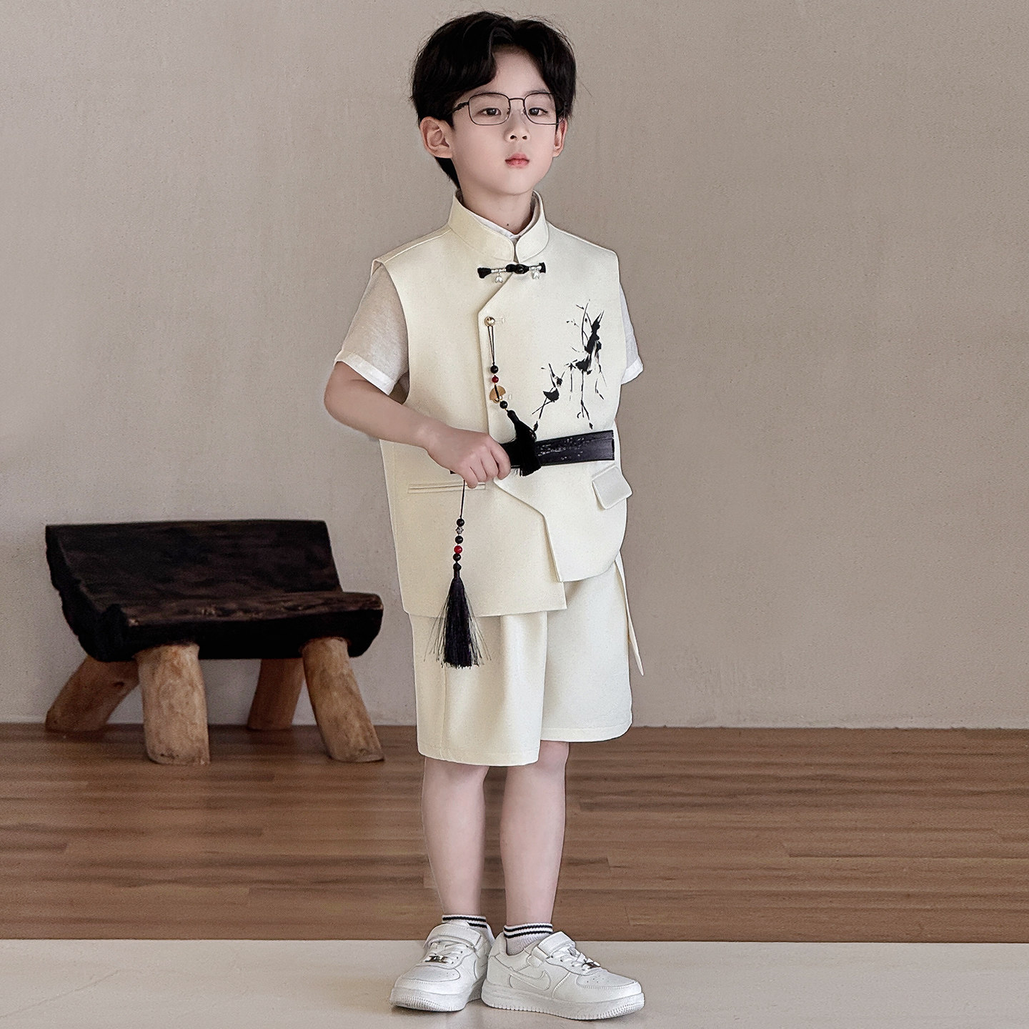 男童礼服2026新款夏季国风小西服套装新中式儿童花童主持人演出服