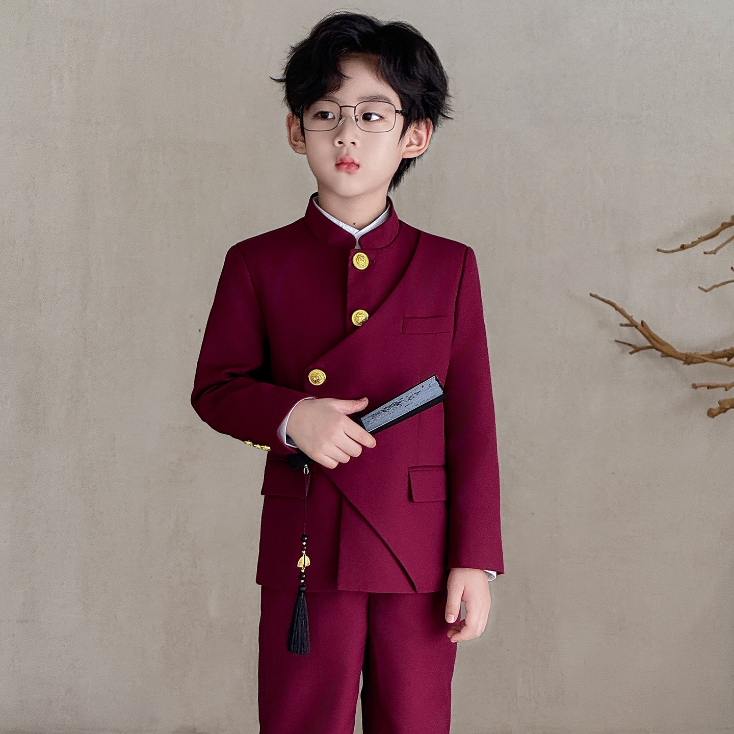 男童中式正装秋季西装套装礼服