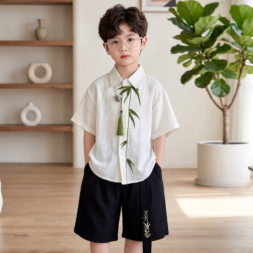 男童新中式唐装套装端午衣服