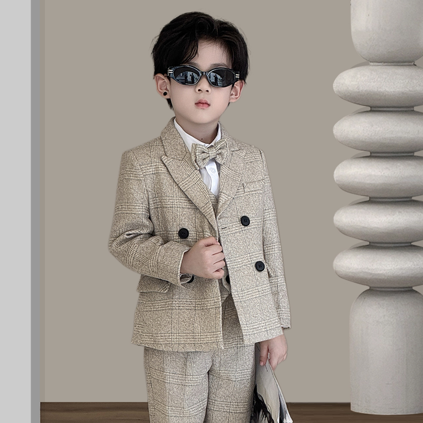 儿童秋冬加厚小主持人钢琴演出服