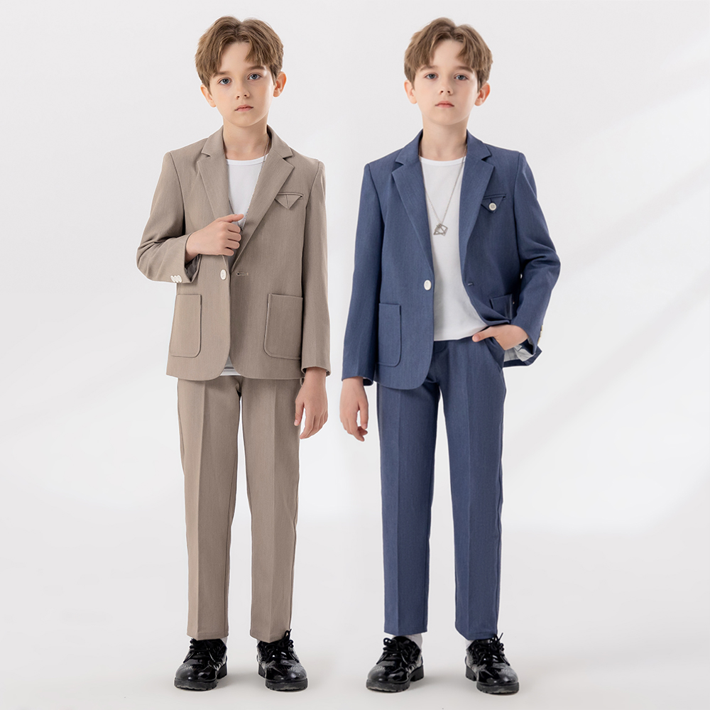 男童休闲西服套装2025新款帅气主持人礼服婚礼花童走秀小西装外套