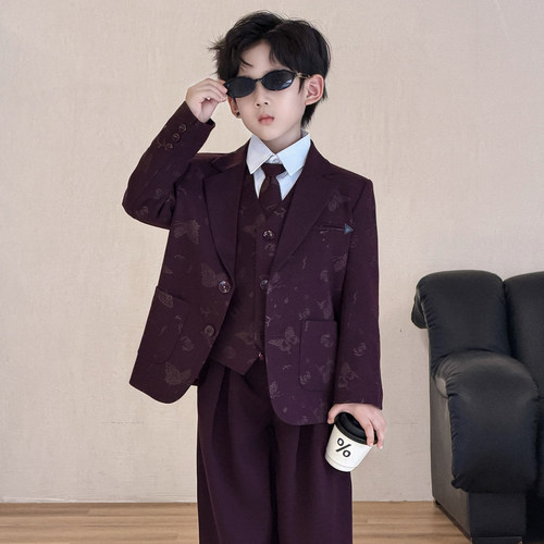 男童西服套装2026秋新款演出服