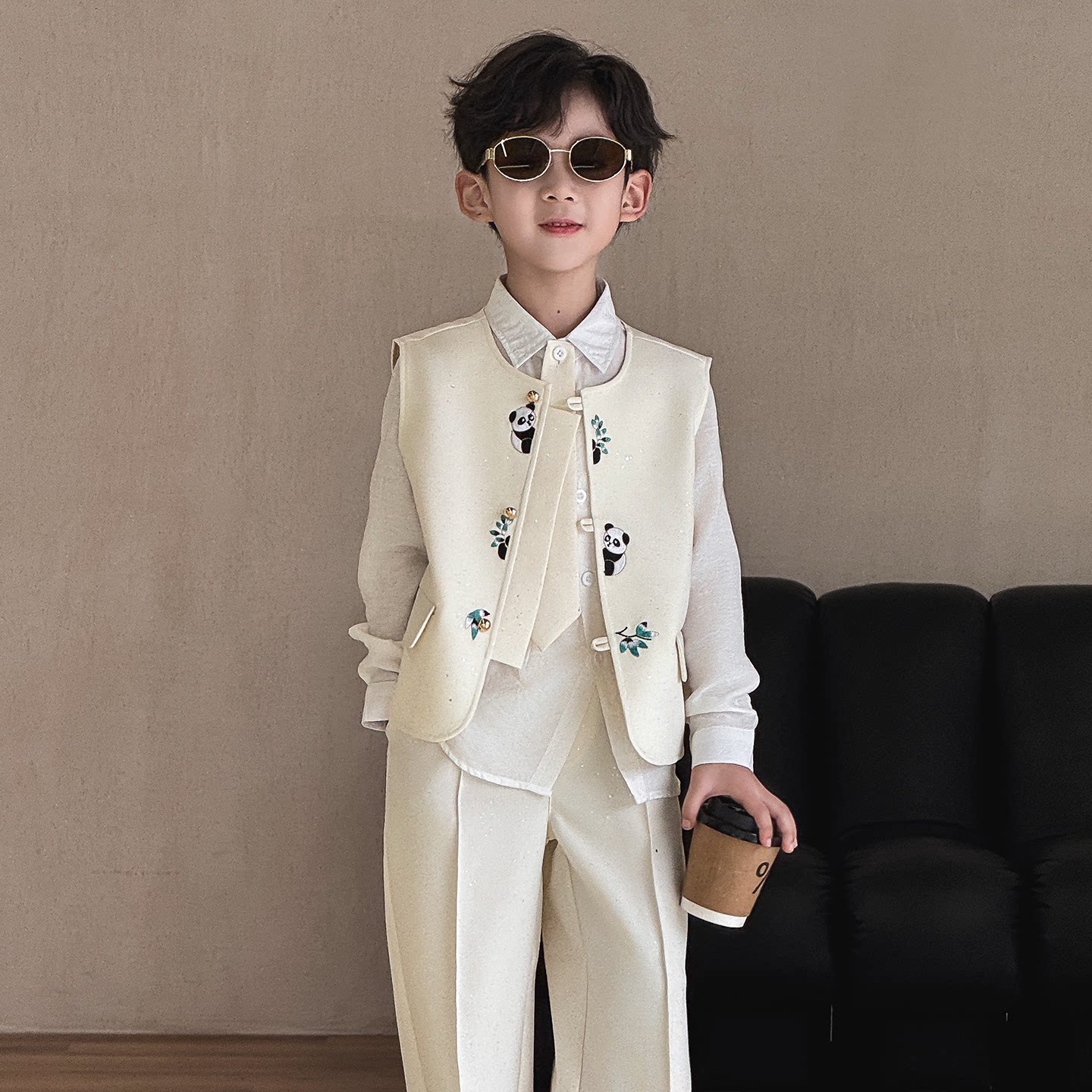 男童礼服2026新款国风小西服套装儿童新中式主持人西服男孩演出服