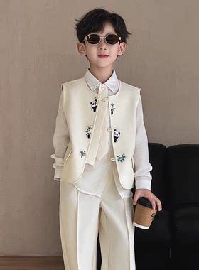 男童国风帅气小主人西服