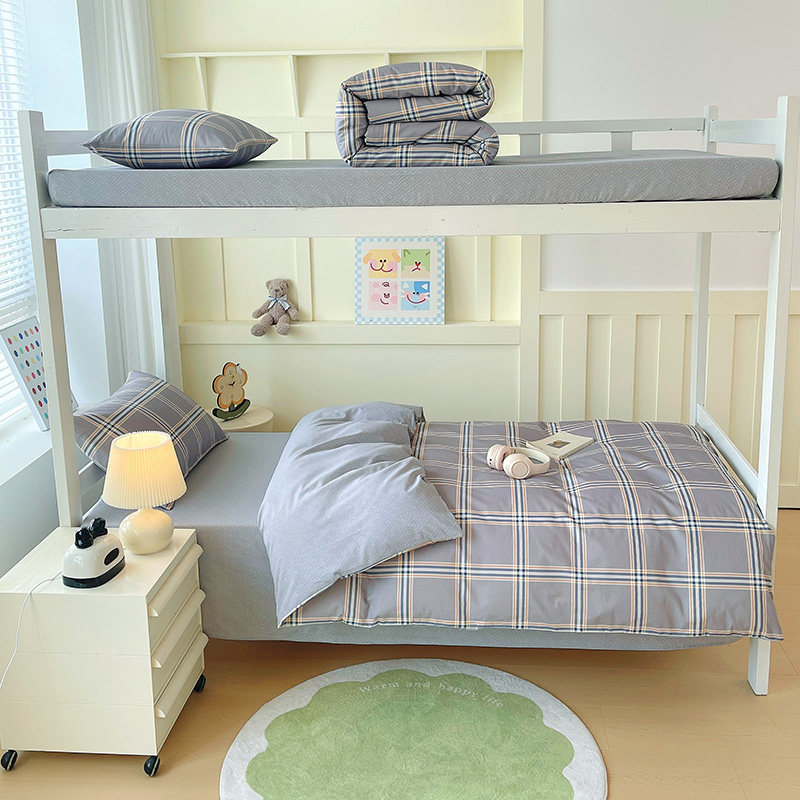 A类13372全棉印花学生三件套纯棉高密度活性环保印染宿舍床上用品