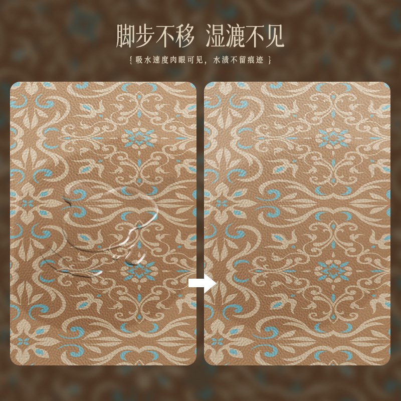 美式复古地垫入户门垫进门玄关门口可擦免洗皮革脚垫20X24新款地