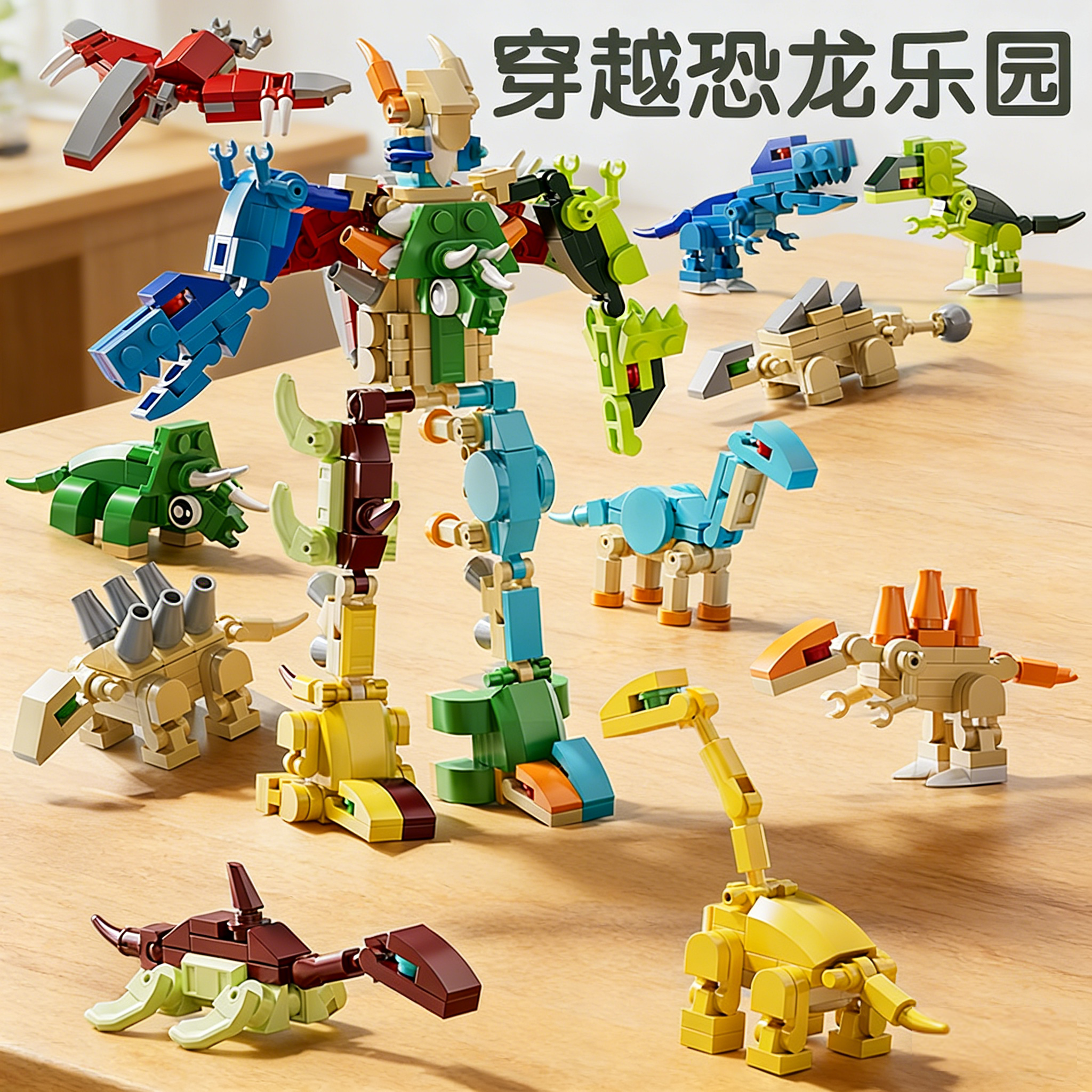 10合1恐龙卫士拼装模型积木拼图6到12岁儿童益智玩具男孩生日礼物,玩具/童车/益智/积木/模型,普通塑料积木,淘宝优惠券,粉丝福利购,淘宝优惠卷