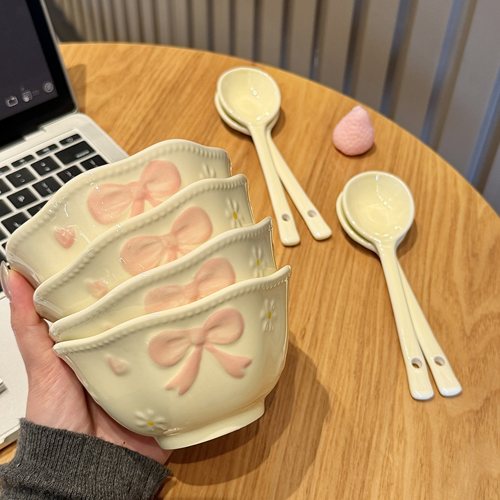碗米饭碗釉下彩碗高温瓷碗漂亮小饭碗家庭用饭碗特别好看的高级碗