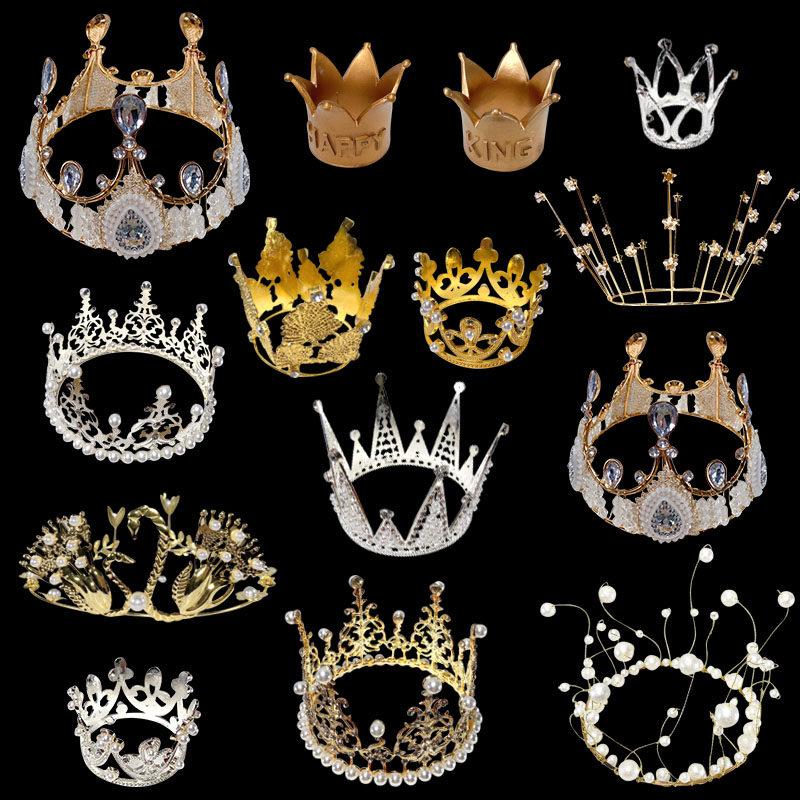 网红皇冠蛋糕装饰摆件成人儿童女王皇冠珍珠皇冠摆件婚礼生日插件,节庆用品/礼品,节日装扮用品,淘宝优惠券,粉丝福利购,淘宝优惠卷
