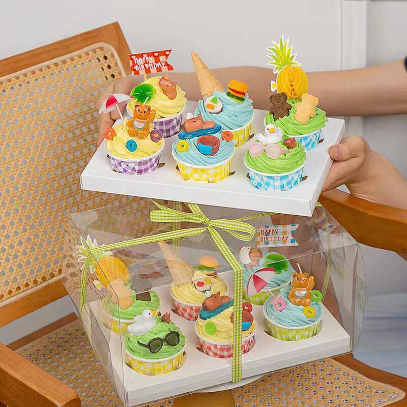 网红儿童生日可爱卡皮巴拉纸杯蛋糕装饰游泳水豚眼镜烘焙装扮插件,节庆用品/礼品,节日装扮用品,淘宝优惠券,粉丝福利购,淘宝优惠卷