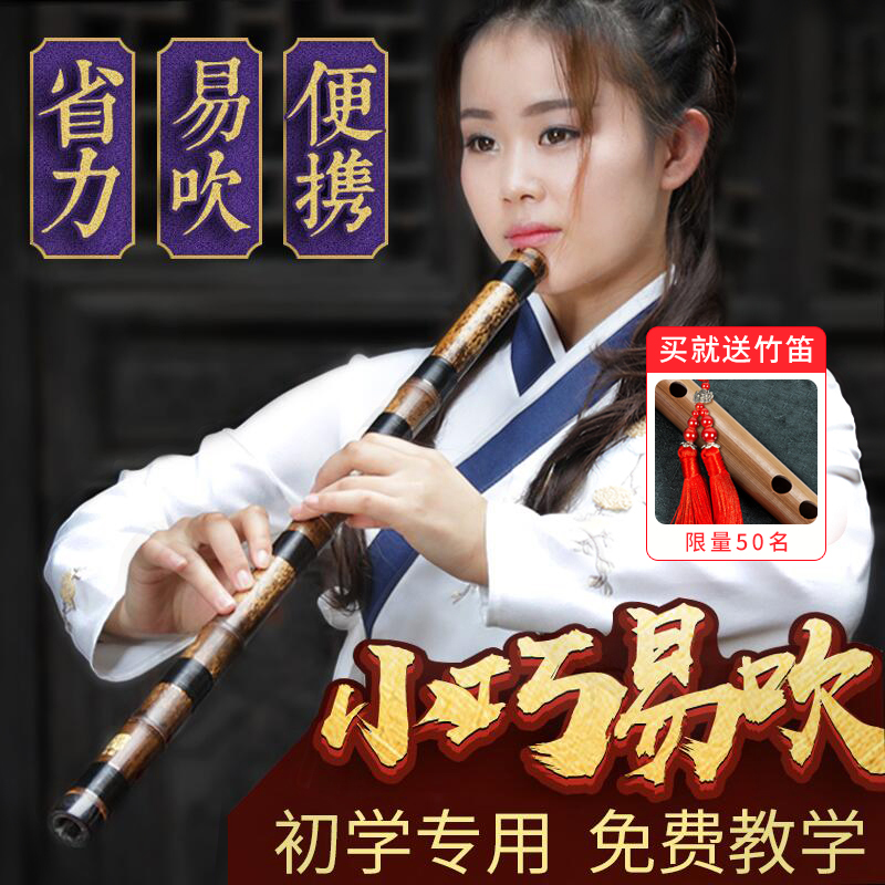 萧乐器初学入门紫竹短箫专业精制正反手八孔GF调一节六孔洞箫乐器