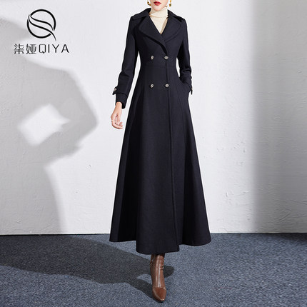 羊毛大衣女2024新款秋冬中长款过膝加厚质感减龄修身呢子毛呢外套