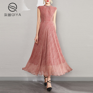 清仓福利碎花连衣裙2025新款复古长款雪纺波西米亚长裙女夏