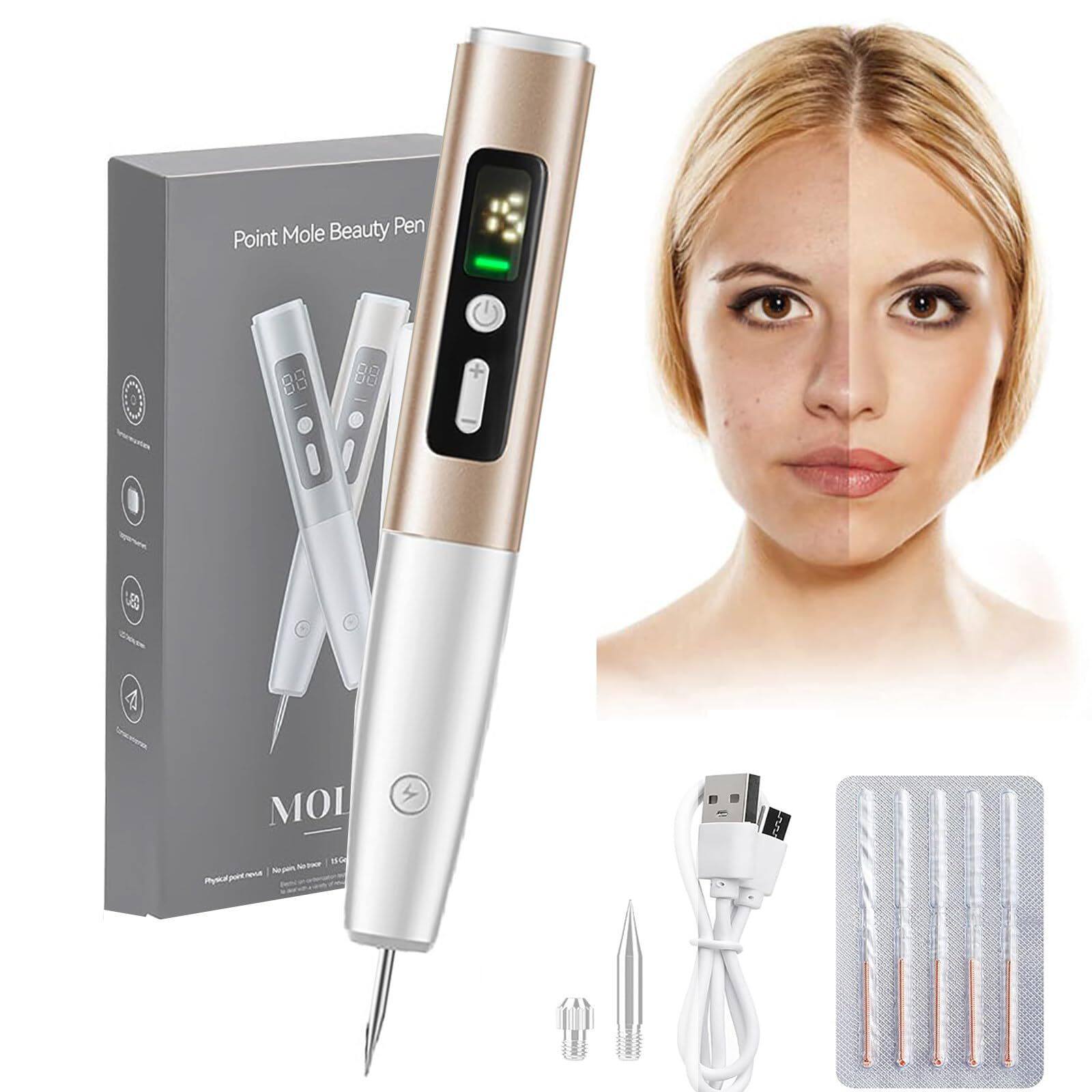 15档点痣笔家用导入仪红蓝光美容笔便捷美肤仪冷热美容仪跨境爆款