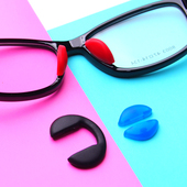 儿童眼镜鼻托软硅胶防滑鼻垫卡扣鼻托套入插入式 减压托叶眼镜配件