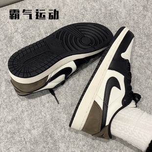 Low AJ1 CZ0858 Jordan 102 低帮复古篮球鞋 黑白棕 Air 摩卡
