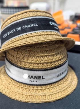 蔚来nomi帽子et57es68ec67夏季小香风草帽糯米机器人装饰织带头饰