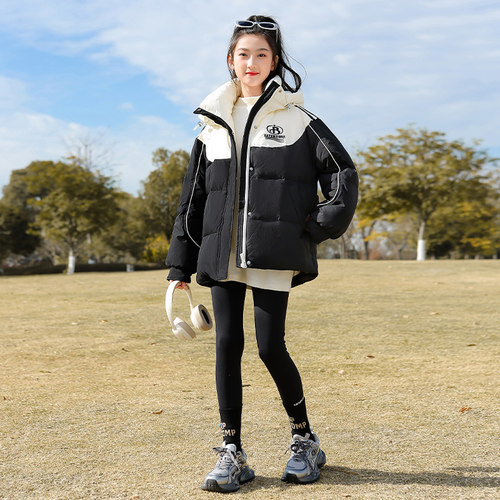 中长款加厚女孩保暖羽绒服韩版