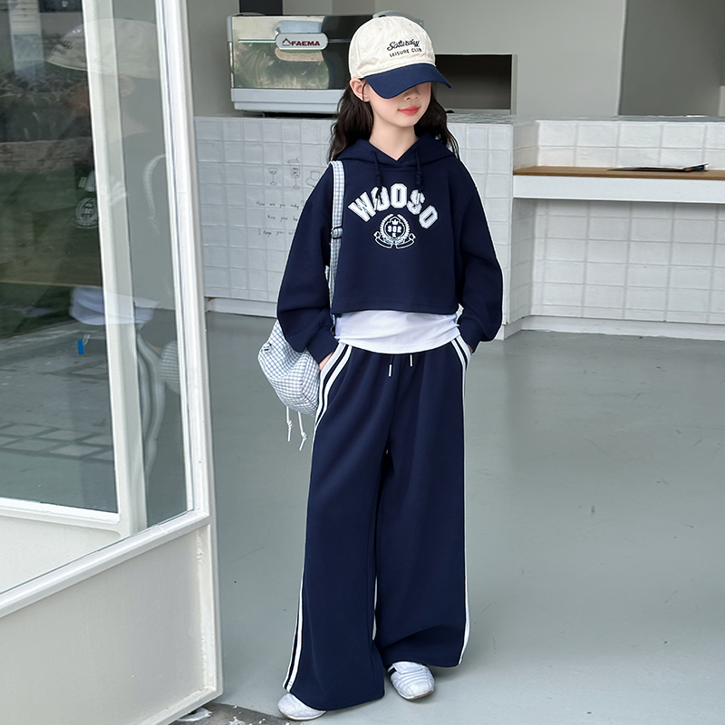 女童秋季套装2025新款儿童洋气初中生高级感大童秋天超好看两件套