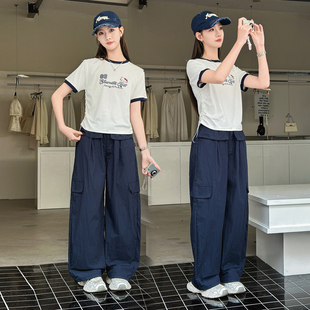 女大童阔腿裤套装2026新款夏装洋气12女童女孩13初高中生夏季15岁