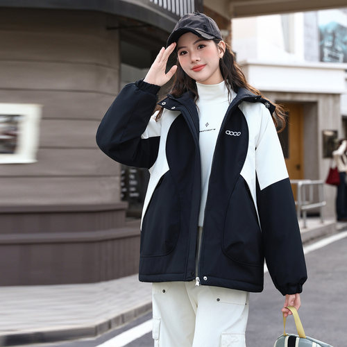 女童夹棉风衣外套2025新款