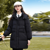 儿童洋气学生女童加厚12中长款 女大童羽绒服冬款 2025新款 15岁外套