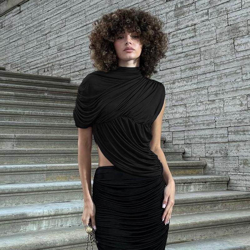 Women's summer and autumn high neck vest shirt top for women