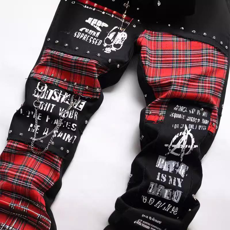 Small footed men's patchwork patch, non elastic willow