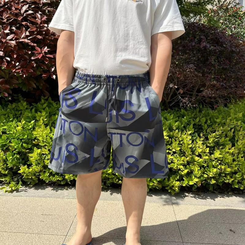 Men's thin shorts, street trendy printed pants, plus size