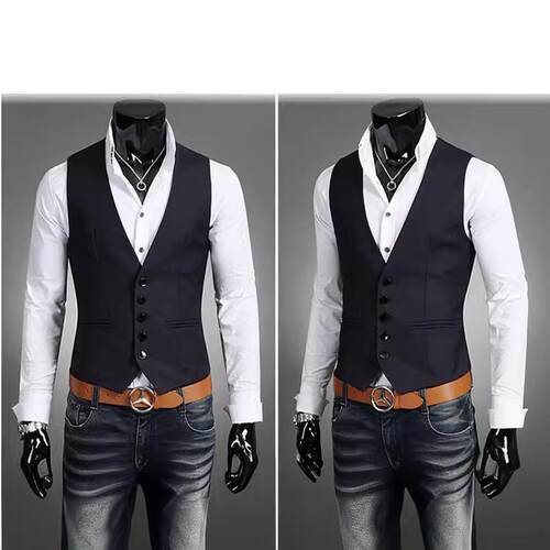 Men's trendy vest jacket, suit vest, plus size vest