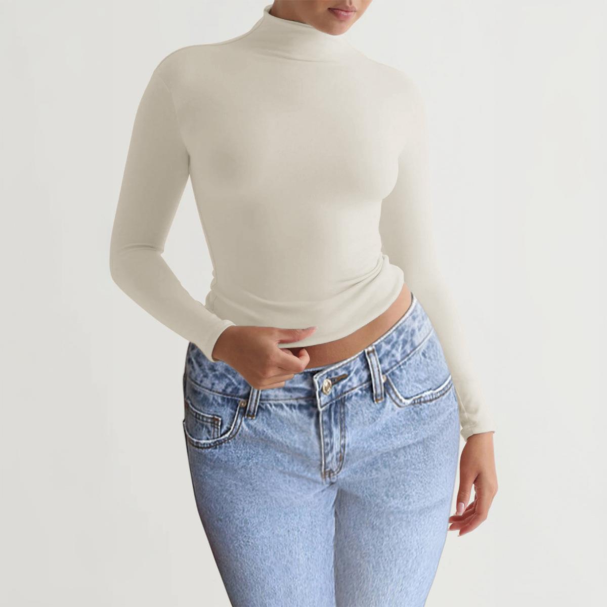 Women's knitted base long sleeved top