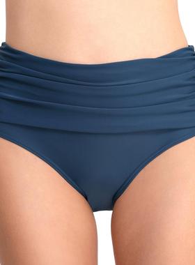 High waisted elastic swim pants for women, conservative