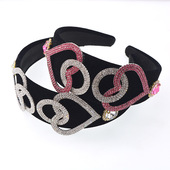 韩版 宽边珍珠洗脸发箍发卡头饰发夹成人百搭压发圈镶钻头箍刘海夹