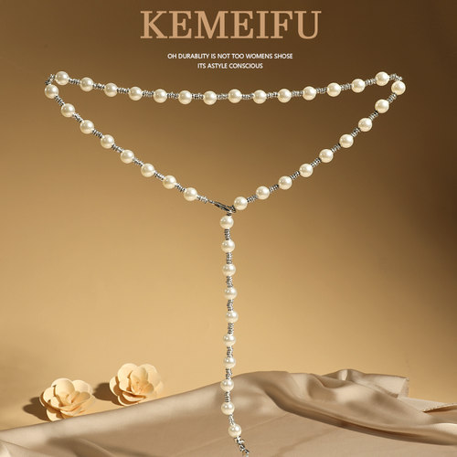 珍珠腰链配饰高级感轻奢风