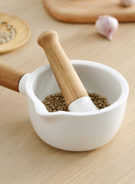 捣碎罐捣药陶瓷石臼研钵研磨器压蒜泥辣椒家用手动捣蒜器臼子擂钵