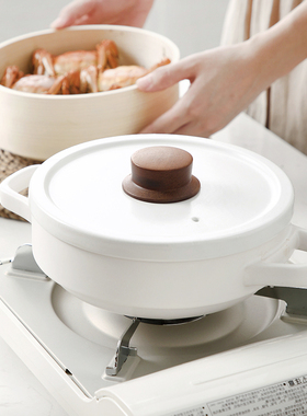 日式家用燃气小砂锅炖锅明火耐高温煲仔饭石锅煲汤沙锅小号耐干烧