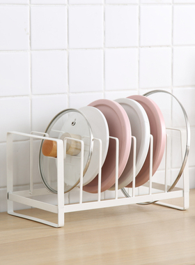 厨房桌面铁艺置物架锅盖架多功能放菜板板案砧板收纳架台面家用