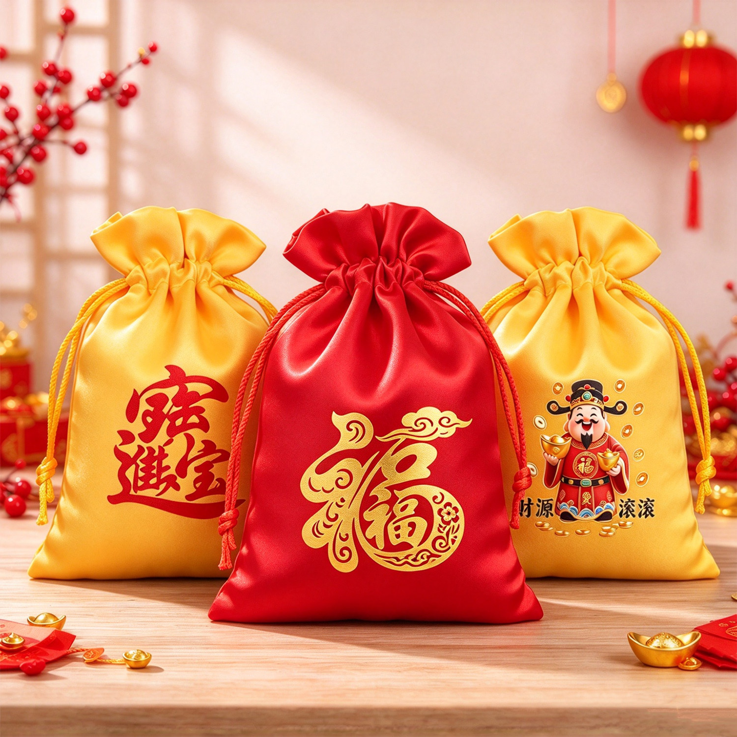 加厚福袋红色黄色福字