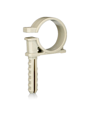 灰色P型管卡20墙卡子25管夹固定32自来水管塑料水管接头配件