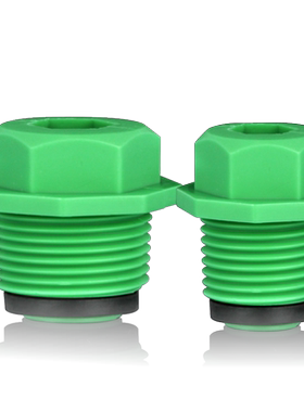 绿色4分加长外丝丝堵头水桶塑料堵头水龙头水管封口塞水管堵塞头