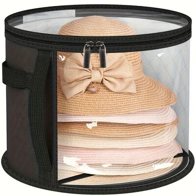 Extra-Large Foldable Hat Storage Box - Durable Non-Woven Fab