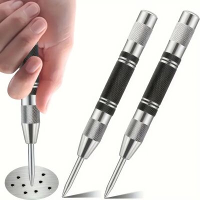 1 Silver Automatic Center Punch, Saving Time and Effort, Sui