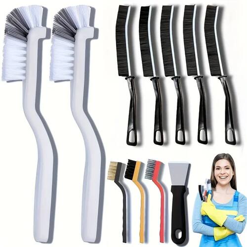 11pcs Multi-Purpose Cleaning Brush Set with Long Handles Por