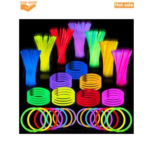 200pcs Glow Sticks Bracelets Necklaces Halloween decoration