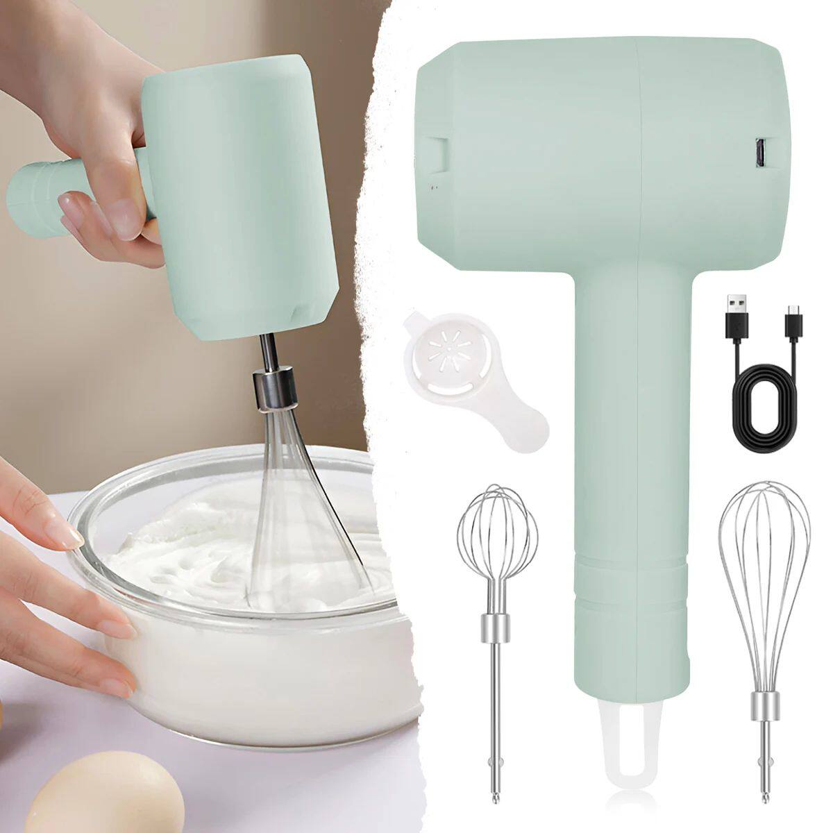 1Pcs Electric Whisk Stirrer Milk Frother Food Processor Port图片