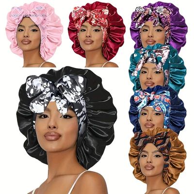 1Pcs Satin Waterproof Sleeping Cap Breathable and Environmen