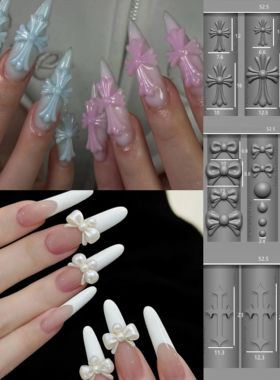 4 style Cross Relief Carving Nail Art Mold DIY Silicone 3D T