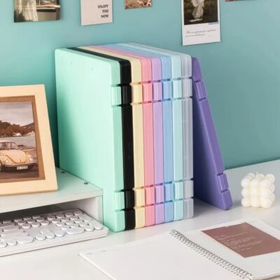 1 Color Folder Storage Box, Hard Shell Design, Office Deskto