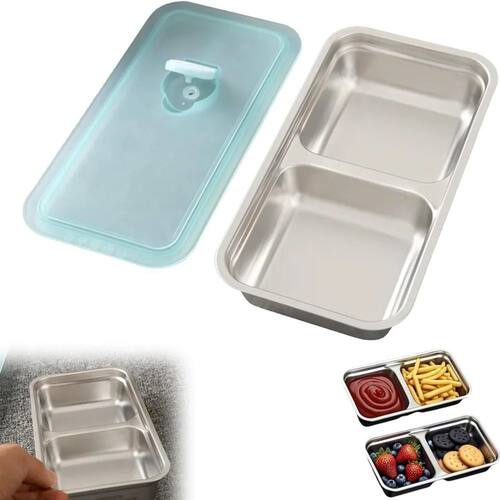 Snack container, reusable double-layer snack container - sta