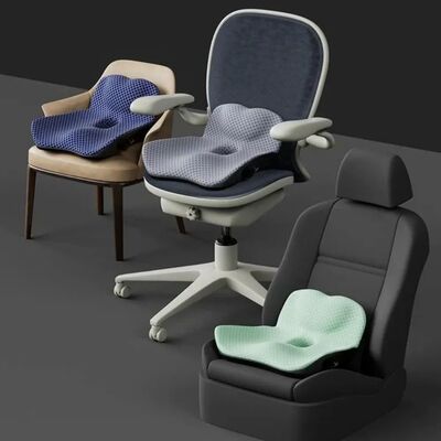 Memory Foam Seat Cushion with Backrest Breathable Office Cha